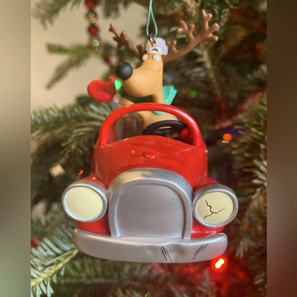 Vintage 2009 Hallmark reindeer Christmas ornament- I Brake for Grandmas